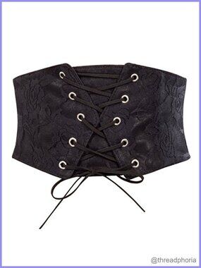 Wide Elastic Corset Belt Lace-Up Renaissance Waist Belt